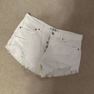 Free people white denim shorts
